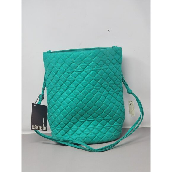 Shirl Miller LTD Quilted Aqua Green‎ Shoulder Bag Straps Colorful Lined Interior - Picture 1 of 14